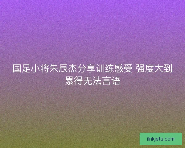 国足小将朱辰杰分享训练感受 强度大到累得无法言语